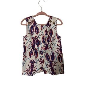 CPC Childswear White James Big Lobster Romper Shortalls Size 3-6 Months NWT